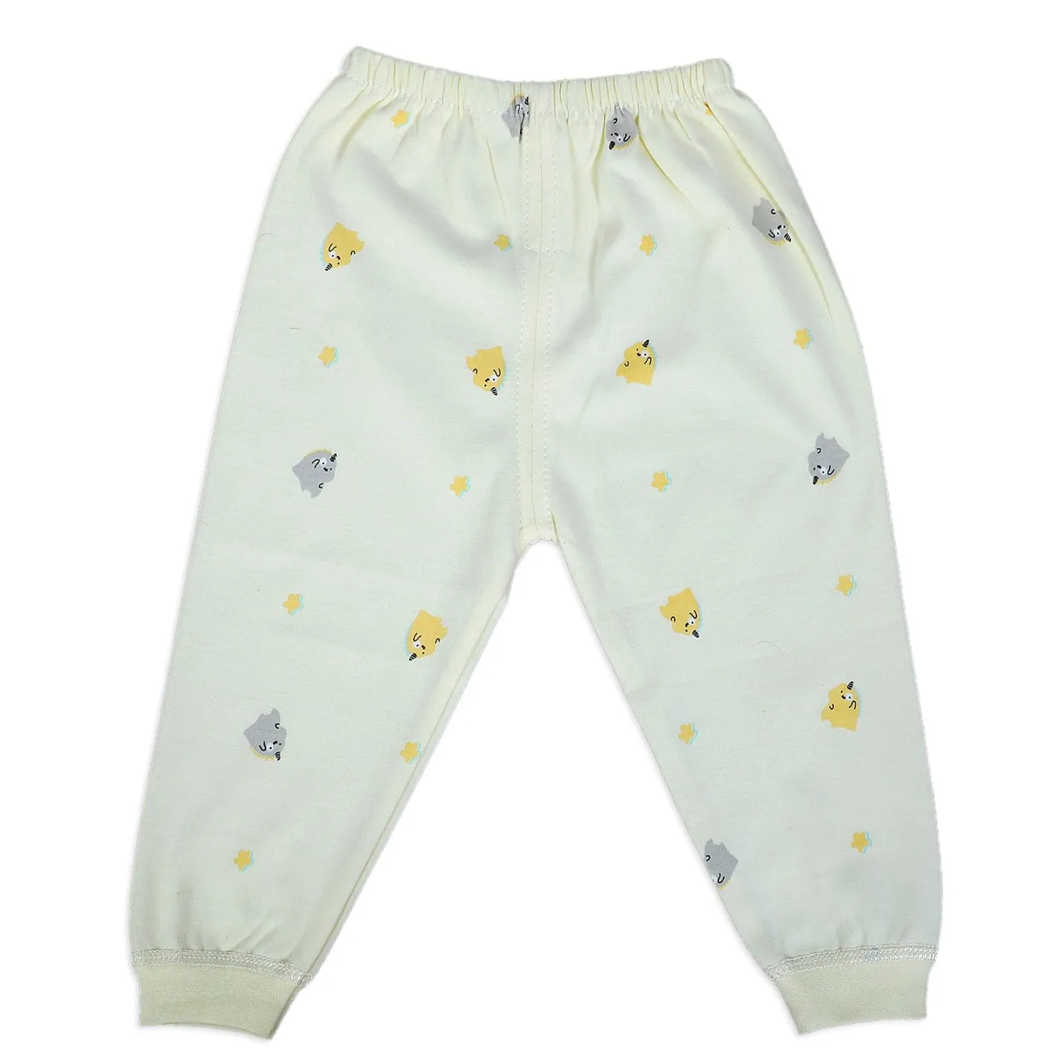 Unicorn Full Sleeves 2 Piece Buttoned Pyjama Set Night Suit - Yellow