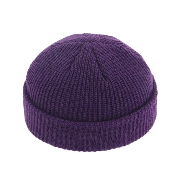 Unisex Winter Warm Knitted Wool Casual Short Beanie Hats