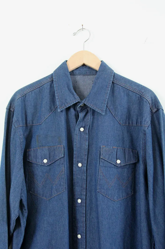 vintage 70s Wrangler denim shirt