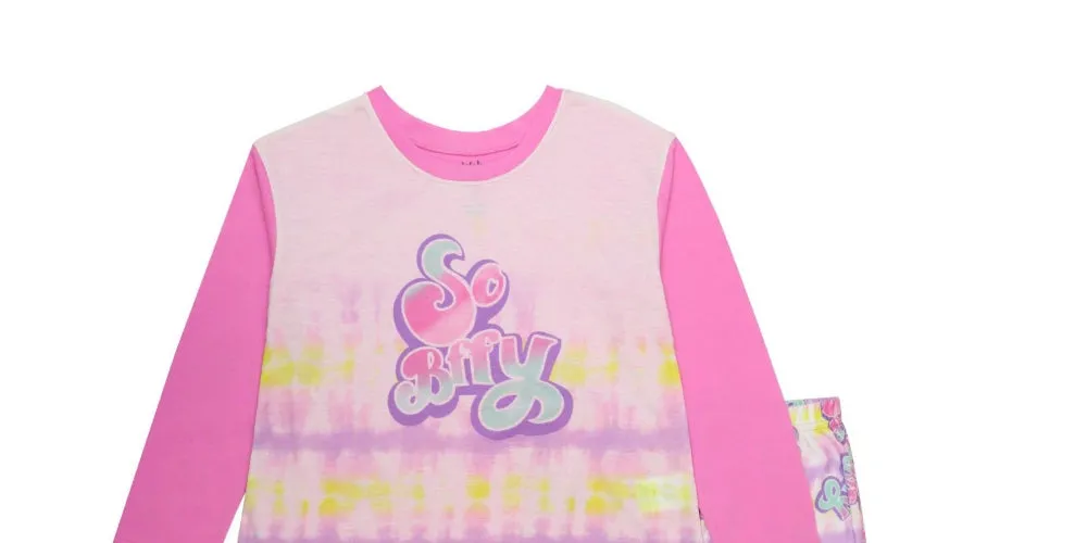 We Wear Cute Big Girl's T-shirt and Pajama 2 Piece Set Pink Size 10