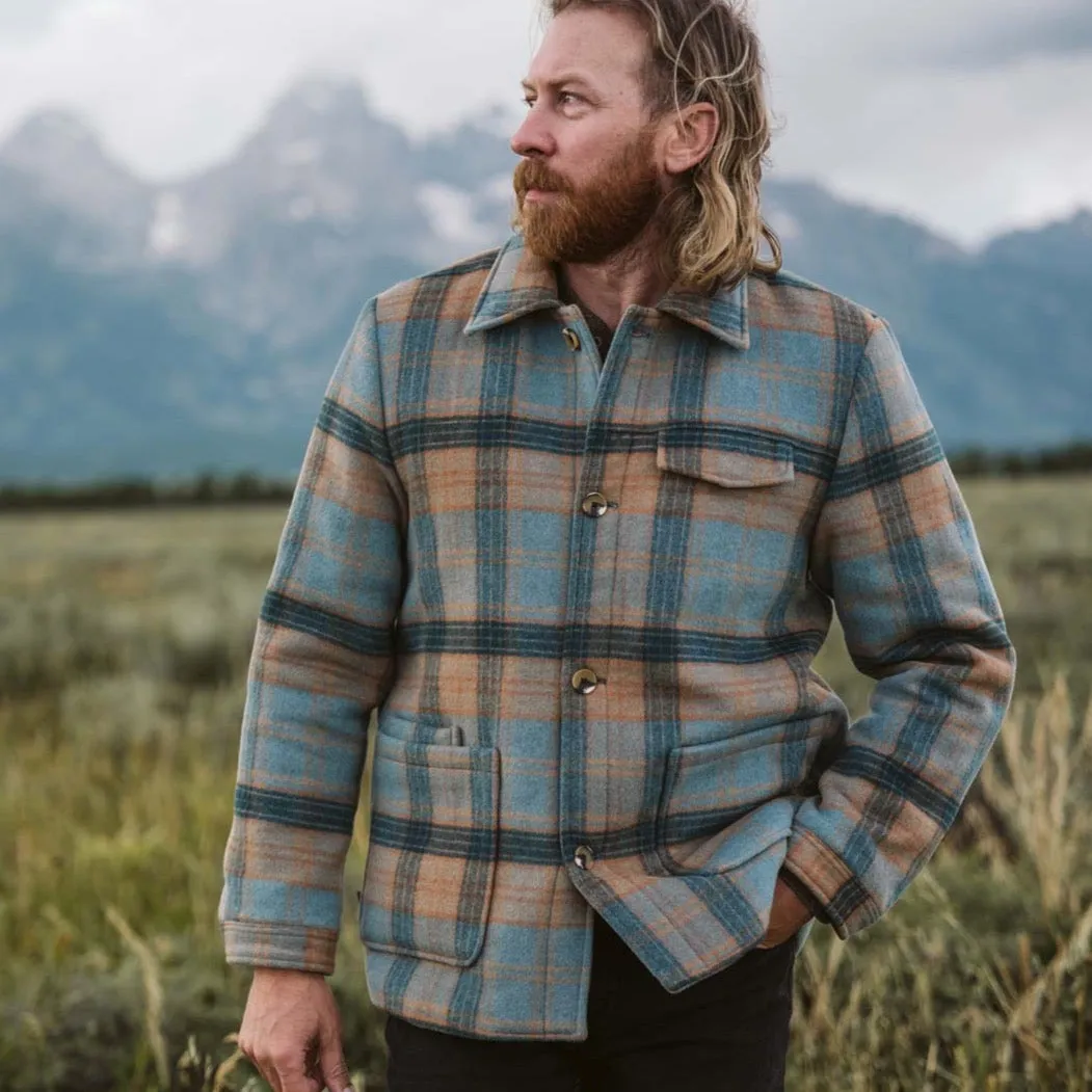 Wesley Wool Jacket | Sky Valley Plaid