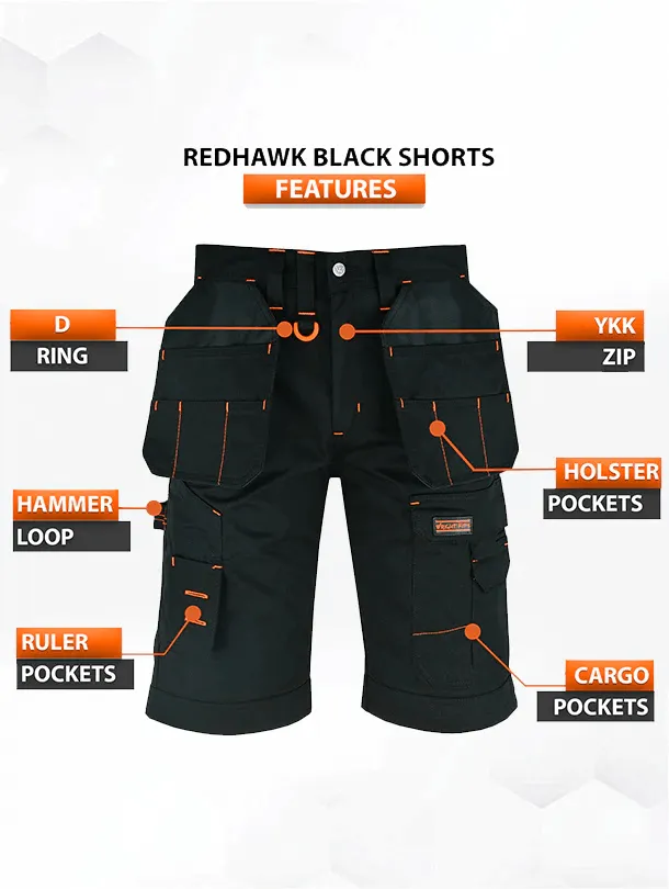 WrightFits Men Cargo Redhawk Pro Work Shorts - RHS