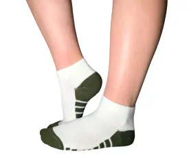 YoU Compression® Bamboo with Scout Green Sole Ankle Socks 20-30 mmHg